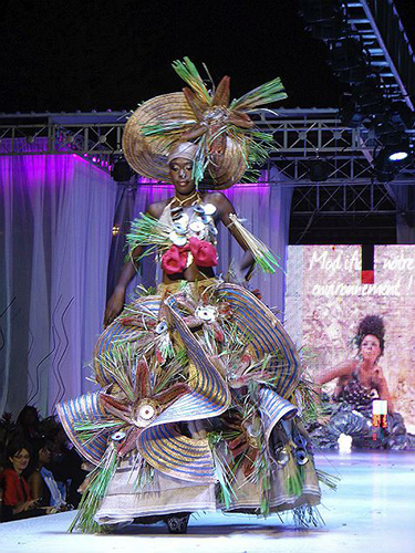 Traditional meets avant garde at the 2013 Fashion Week Show in Haiti. Photo by Cleve Mesidor