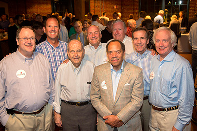 Past and present CRUDEM Board members (Front row left to right) Dr. Bill Guyol, Founder Dr. Ted Dubuque, Milt Wilkins, Jr., Tom Schlafly. (Top row left to right) Steve Reese, Mike Maron, Dr. Tim O'Connell, Charles Dubuque